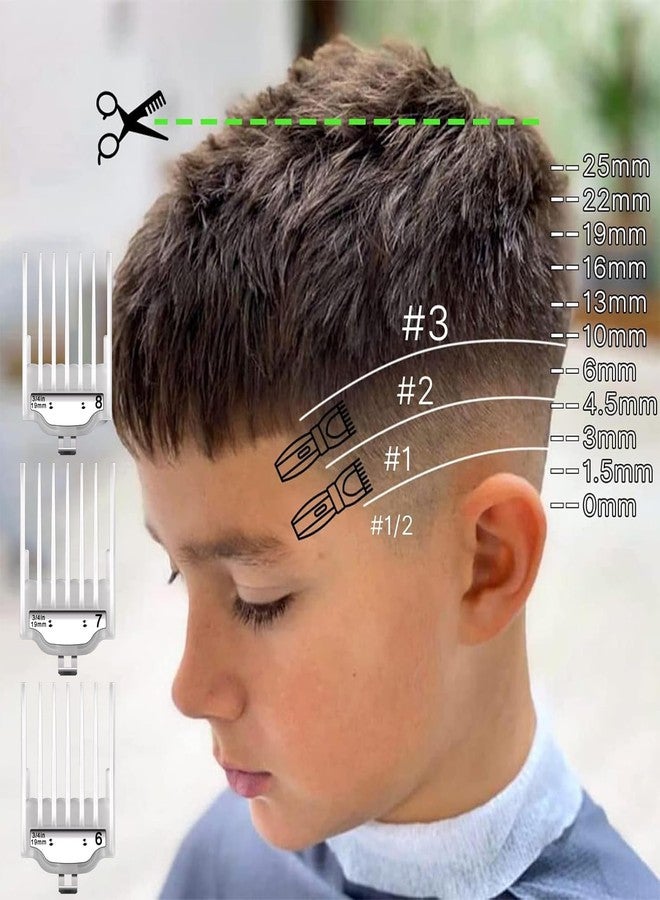 CR8GR8 Clipper Guards Set, 10 Professional Cutting Guides (1/16" to 1") Compatible with Most Wahl Clippers, Transparent Replacement Guards for Wahl Hair Clippers - Image 2